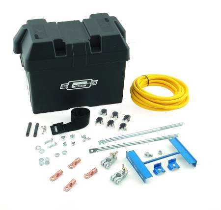 Mr. Gasket - Mr. Gasket 6279 - Battery Box Kit - Trunk Mounted - For Up to 12 in Long Batteries