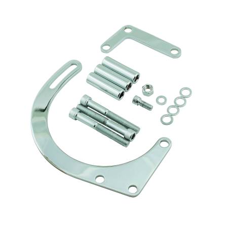 Mr. Gasket - Mr. Gasket 5179 - Lower Alternator Mounting Kit - Small Block Chevy - Chrome Plated Steel