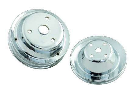 Mr. Gasket - Mr. Gasket 4962 - CHROME PULLEY SET-SBC