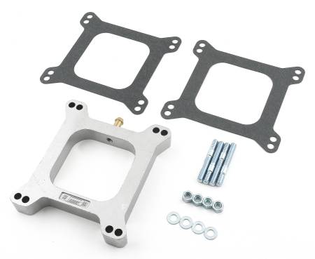 Mr. Gasket - Mr. Gasket 4945 - Carburetor Spacer Kit - Open Center - Aluminum - 1" - W/ 3/8" PCV Tube