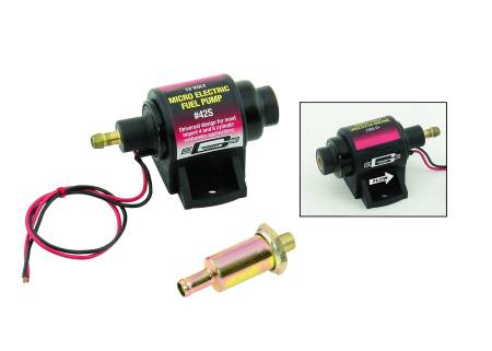 Mr. Gasket - Mr. Gasket 42S - Electric Fuel Pump (Micro) - 2 PSI / 3.5 PSI - 28 GPH - Gasoline - for carburetor