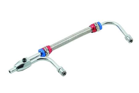 Mr. Gasket - Mr. Gasket 1556G - Adjustable Fuel Line w/ Red and Blue Hose Ends