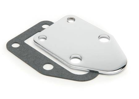 Mr. Gasket - Mr. Gasket 1515 - Block Off Plate for Fuel Pump - Small Block Chevy
