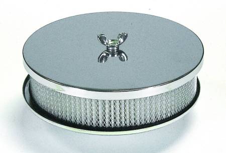 Mr. Gasket - Mr. Gasket 1491 - Air Cleaner - 6-1/2" x 2" - Easy-Flow - Chrome