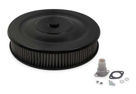 Mr. Gasket - Mr. Gasket 1412G - Easy Flow 14" Air Cleaner - Flat Black Powder Coated