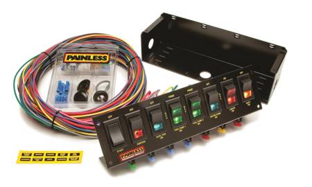 Painless Wiring - Painless Wiring 50303 - 8-Switch Fused Panel w/all necessary wiring & hardware