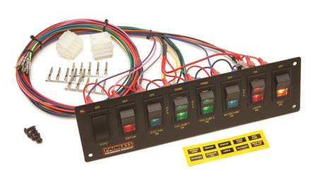 Painless Wiring - Painless Wiring 50201 - 8-Switch Panel/Non-Fused/Dash Mount (use w/50001)