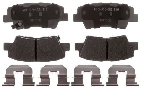 ACDelco - ACDelco 14D1313CHF2 - Ceramic Rear Disc Brake Pad