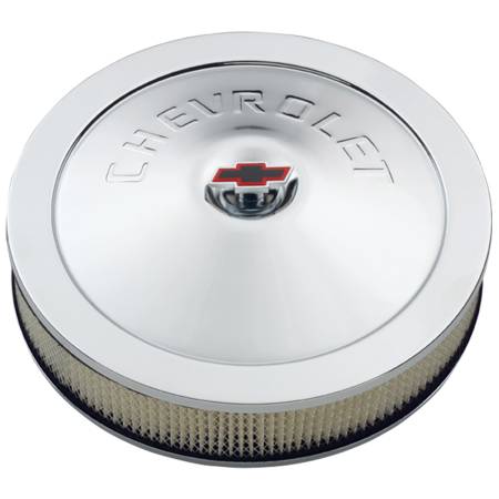 Proform - Proform 141-302 - Engine Air Cleaner Kit; 14 Inch Diam; Chrome; Chevy Lettering with Bowtie Nut