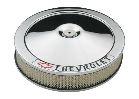 Proform - Proform 141-906 - Carburetor Air Cleaner Kit; 14 Inch Diameter; 'Chevrolet' Lettering; Chrome