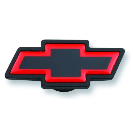 Proform - Proform 141-369 - Air Cleaner Center Nut; Large Chevy Bowtie Style; Black Crinkle w/ Red Outline