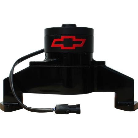 Proform - Proform 141-674 - Electric Engine Water Pump; Aluminum; Black with Bowtie Logo; Fits BB Chevy