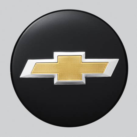GM Accessories - GM Accessories 84375184 - Center Cap in Black with Gold Bowtie Logo [2021+ Silverado]