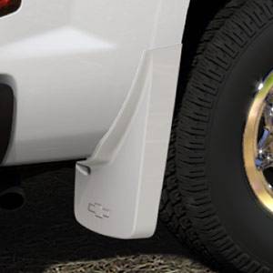 GM Accessories - GM Accessories 23387355 - Rear Molded Splash Guards in Summit White [2014-19 Silverado]