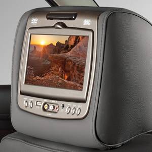 GM Accessories - GM Accessories 84263912 - Rear-Seat Entertainment System with DVD Player in Dark Ash Gray Cloth with Gray Stitching