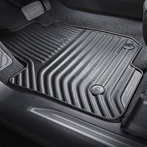 GM Accessories - GM Accessories 84521599 - Double Cab Front and Rear Premium All-Weather Floor Mats in Black [2021+ Silverado]