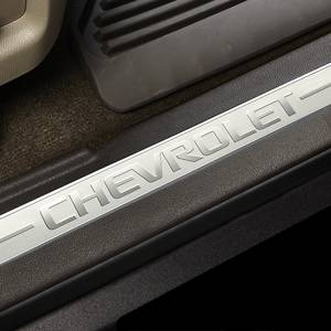 GM Accessories - GM Accessories 23114163 - Front Door Sill Plates in Stainless Steel with Chevrolet Script [2014-2020 Silverado]
