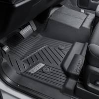 GM Accessories - GM Accessories 84357853 - Regular Cab Front Interlocking Floor Liner in Jet Black with Bowtie Logo [2016-19 Silverado]