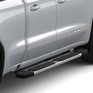 GM Accessories - GM Accessories 84011396 - Double Cab 6-Inch Rectangular Assist Steps in Chrome [2021+ Silverado]