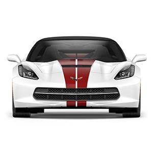 GM Accessories - GM Accessories 23172536 - Dual Racing Stripe Package in Crystal Red for Convertible Models [C7 Corvette]