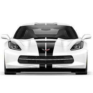 GM Accessories - GM Accessories 22989110 - Dual Racing Stripe Package in Carbon Flash [C7 Corvette]