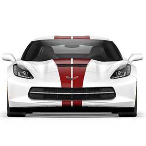 GM Accessories - GM Accessories 23172538 - Dual Racing Stripe Package in Crystal Red [C7 Corvette]