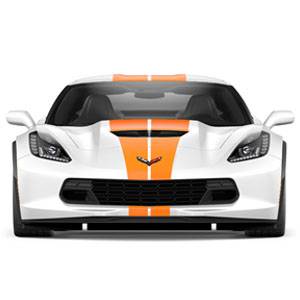 GM Accessories - GM Accessories 23172539 - Dual Racing Stripe Package in Inferno Orange [C7 Corvette]