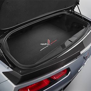 GM Accessories - GM Accessories 23409866 - Cargo Area Premium Carpeted Mat in Jet Black with Grand Sport Logo [C7 Corvette]