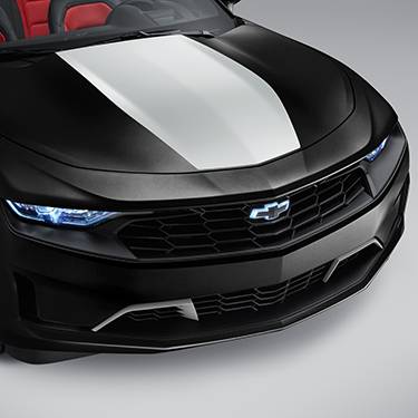 GM Accessories - GM Accessories 84356678 - Hood Stinger Center Stripe Package in White Pearl for LS/LT Convertible Models [2019-24 Camaro]