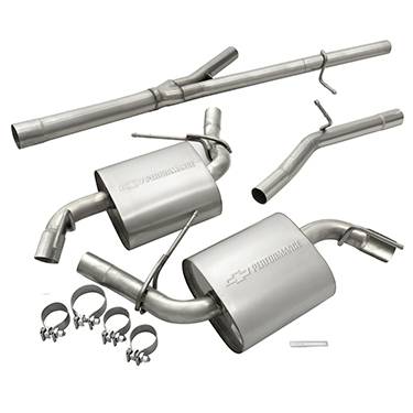 GM Accessories - GM Accessories 84578420 - 2.0L Cat-Back Dual Exit Exhaust Upgrade System [2016-2020 Camaro]