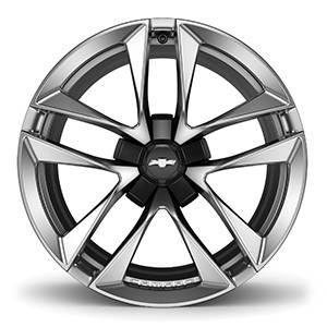 GM Accessories - GM Accessories 23333842 - 20x9.5-Inch Aluminum 5-Split-Spoke Front Wheel in Polished Aluminum [2021+ Camaro]