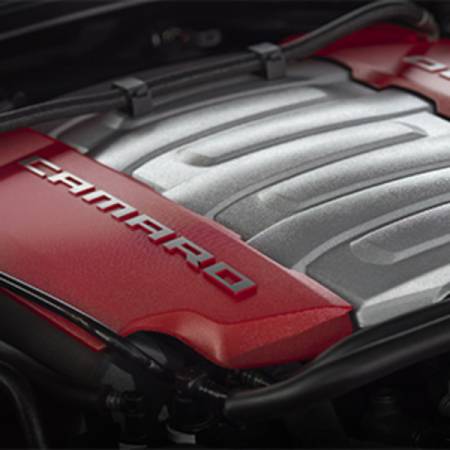 GM Accessories - GM Accessories 12669894 - 6.2L Engine Cover in Red with Camaro Logo [2016-19 Camaro]