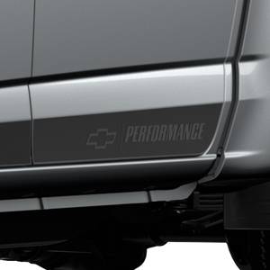 GM Accessories - GM Accessories 23341115 - Crew Cab Body Side Decal Package in Low-Gloss Black with Chevrolet Performance Logo [2015-2020 Colorado]