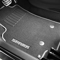 GM Accessories - GM Accessories 42392361 - Front and Rear Carpeted Floor Mats in Jet Black with Titanium Stitching [2022+ Spark]