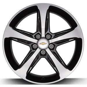 GM Accessories - GM Accessories 23413297 - 19 x 7.5-Inch Aluminum 5-Spoke Wheel in Dark Argent Metallic [2018+ Equinox]