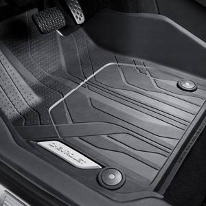 GM Accessories - GM Accessories 84284419 - Front and Rear Premium All-Weather Floor Liners in Dark Atmosphere with Chevrolet Script [2017+ Malibu]