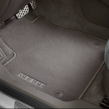 GM Accessories - GM Accessories 23271402 - Front and Rear Carpeted Floor Mats in Dark Atmosphere With Malibu Script [2016+ Malibu]