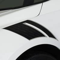 GM Accessories - GM Accessories 23401149 - Fender Hash Decal in Mosaic Black Metallic with Silver Ice Metallic Outline [2016+ Malibu]