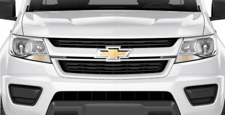 GM Accessories - GM Accessories 84270795 - Grille in Black with Summit White and Bowtie Logo [2015-2020 Colorado]