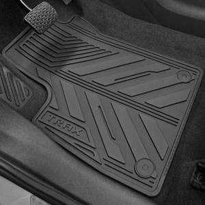 GM Accessories - GM Accessories 42364954 - Front and Rear Premium All-Weather Floor Mats in Jet Black with Trax Script [2022+ Trax]