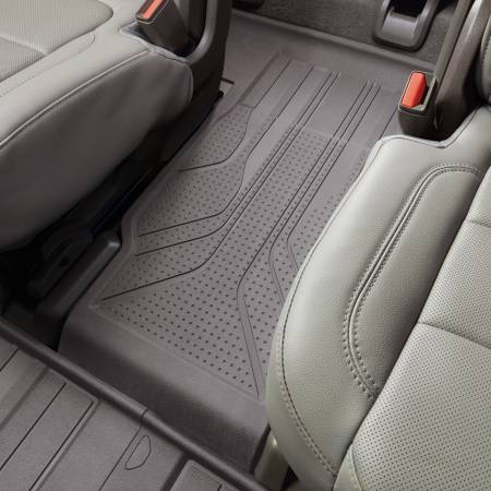 GM Accessories - GM Accessories 84206890 - Third-Row Premium All-Weather Floor Liner in Dark Atmosphere (Second-Row Captains Chairs) [2018-2020 Traverse]