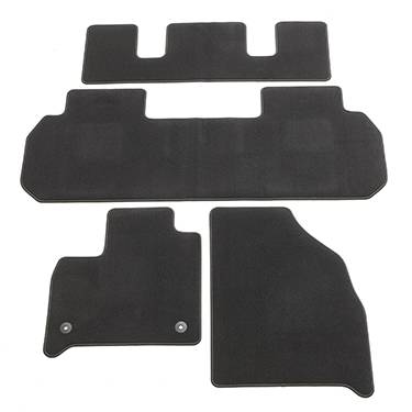 GM Accessories - GM Accessories 85136043 - Carpeted Floor Mat Package in Jet Black (Second-Row Captains Chairs) [2018-2020 Traverse]