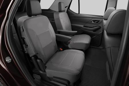 GM Accessories - GM Accessories 84461951 - Protective Rear Seat Cover Package in Jet Black with Gray Stitching (Bench Seat) [2018-2020 Traverse]
