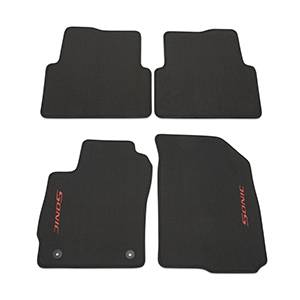 GM Accessories - GM Accessories 42556024 - Front and Rear Carpeted Floor Mats in Jet Black with Z-Spec Logo [2017-2020 Sonic]