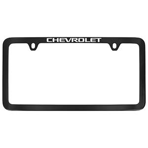 GM Accessories - GM Accessories 19368104 - License Plate Frame in Black with Chrome Chevrolet Script