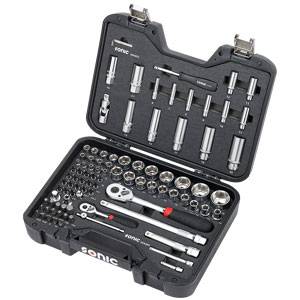 GM Accessories - GM Accessories 19370711 - 94-Piece Tool Kit in 1/4- and 1/2-Inch Drive Socket Set in Mobile Case