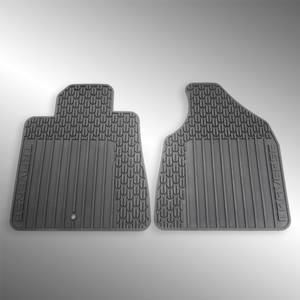 GM Accessories - GM Accessories 22890017 - Front All-Weather Floor Mats in Titanium with Traverse Logo [2013-17 Traverse]