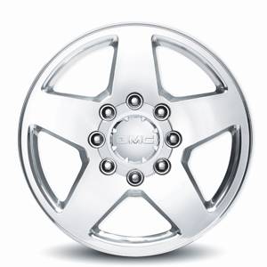 GM Accessories - GM Accessories 84020558 - 20x8.5-Inch Aluminum Wheel in 5-Spoke Polished Finish [2015-16 Silverado & Sierra]