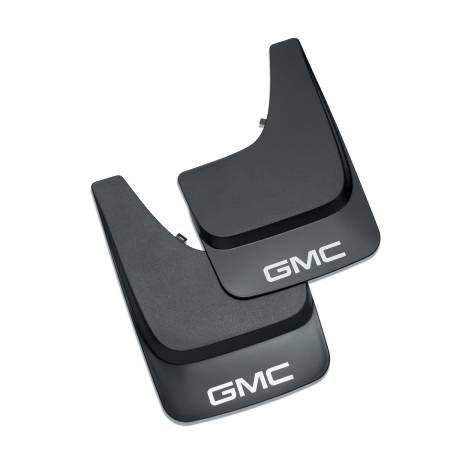 GM Accessories - GM Accessories 19213394 - Flat Splash Guards in Black with White GMC Logo