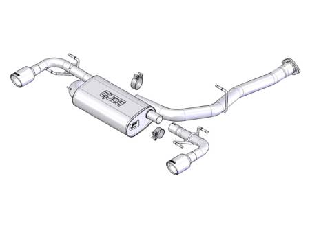 Borla Exhaust - Borla Exhaust 1014015 - EC-Type Cat-Back Exhaust Sustem for 2005-2009 Ford Mustang GT 4.6L V8 & Shelby GT500 5.4L V8 Automatic/ Manual Transmission Rear Wheel Drive 2 Door EC-Type Approved.